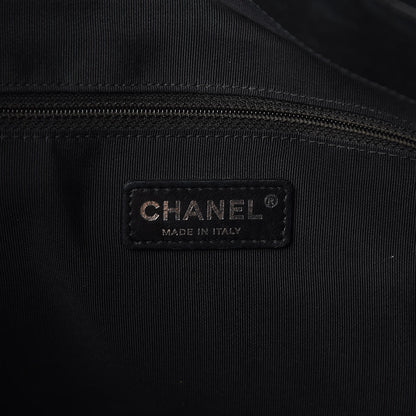 Chanel Lambskin Quilted Medium New Bubble North South Tote Black 6 of 9
