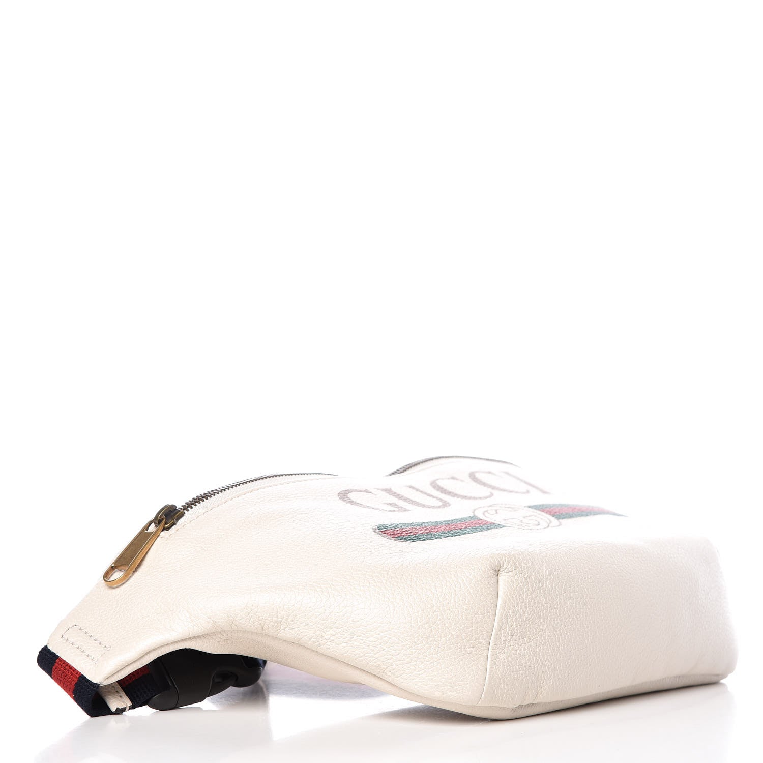 Gucci Grained Calfskin Logo Belt Bag White 4 of 11