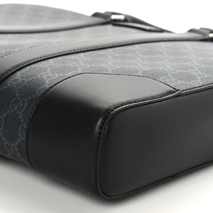 Gucci GG Supreme Monogram Appia Calfskin Web Briefcase Black 10 of 10