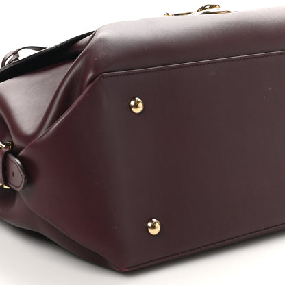 Salvatore Ferragamo Calfskin Fiamma Bag Rouge Black 8 of 11