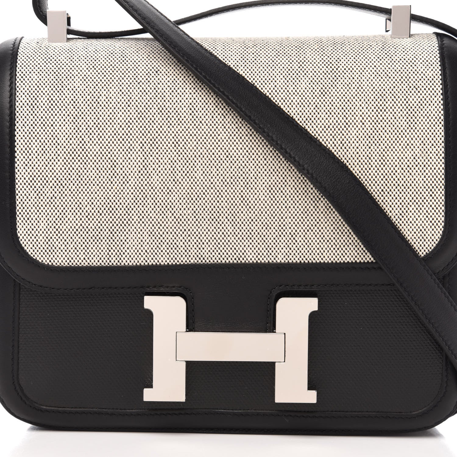 Hermes Swift Toile Constance 24 Black Ecru 10 of 11