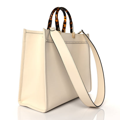 Fendi Vitello King Plexiglass Medium Fendi Sunshine Shopper Tote White Ice 3 of 11