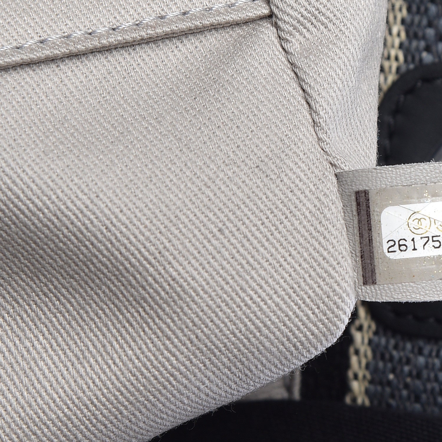 Chanel Striped Canvas Medium Deauville Tote Black 8 of 11