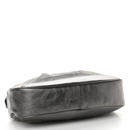 Burberry Shimmer Check Medium Fairby Hobo Pewter 4 of 8