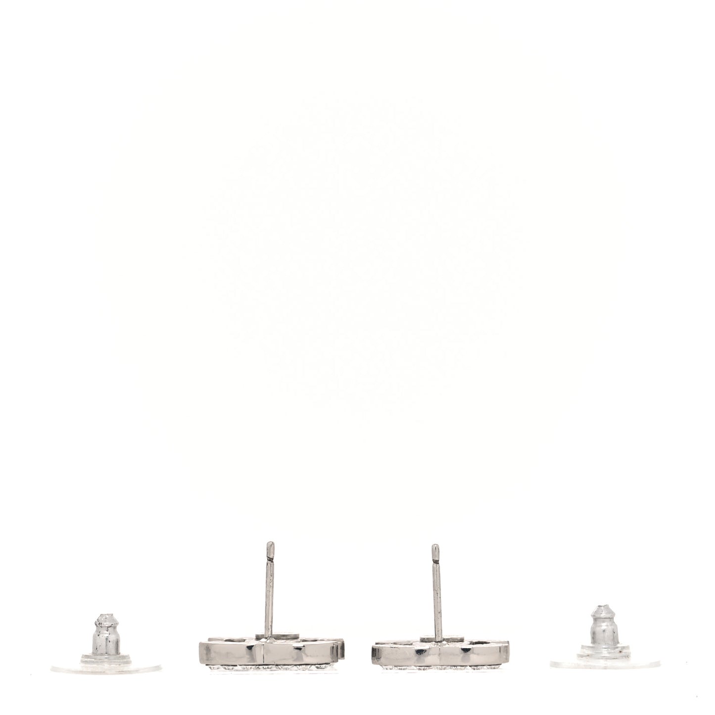 Crystal CC Earrings Silver