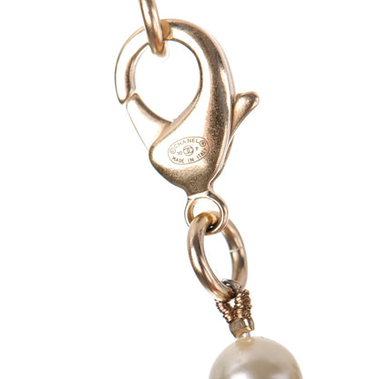 Chanel Graduated Pearl Crystal CC Long Necklace Gold 5 of 5