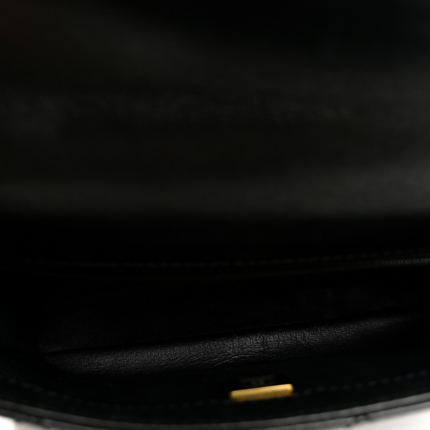 Chanel Shiny Lambskin Quilted Golden Links Top Handle Flap Black 5 of 10