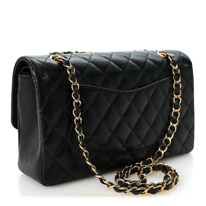 Chanel Caviar Quilted Medium Double Flap Black 3 of 10