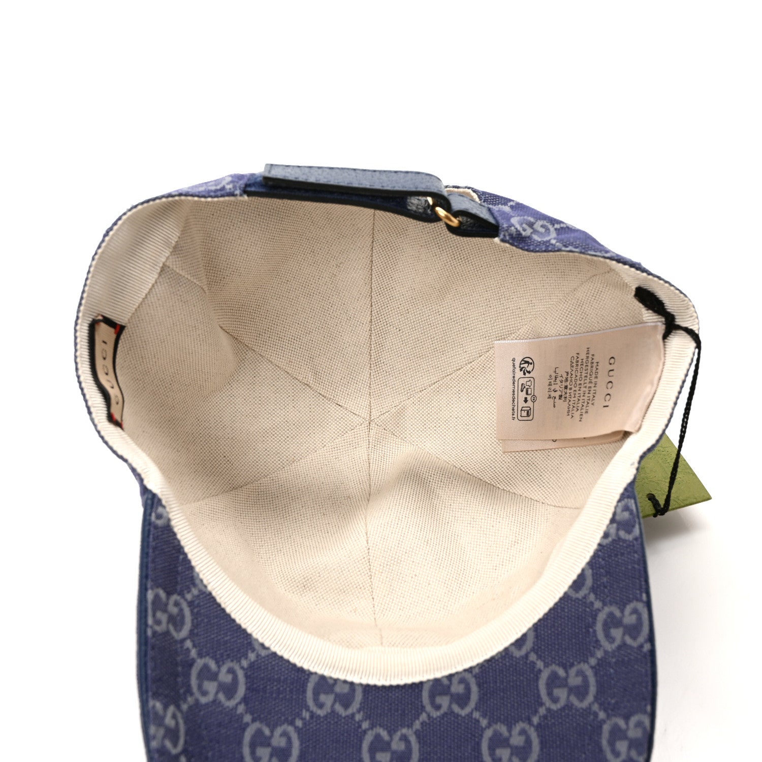 Gucci Monogram New GG Baseball Hat XL Blue Grey 8 of 9