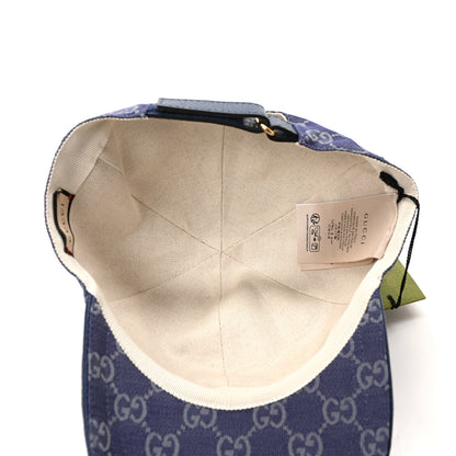 Gucci Monogram New GG Baseball Hat XL Blue Grey 8 of 9