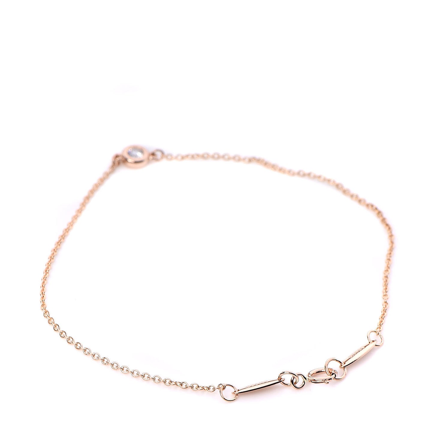 18K Rose Gold Diamond .08ct Elsa Peretti Diamonds by the Yard Bracelet