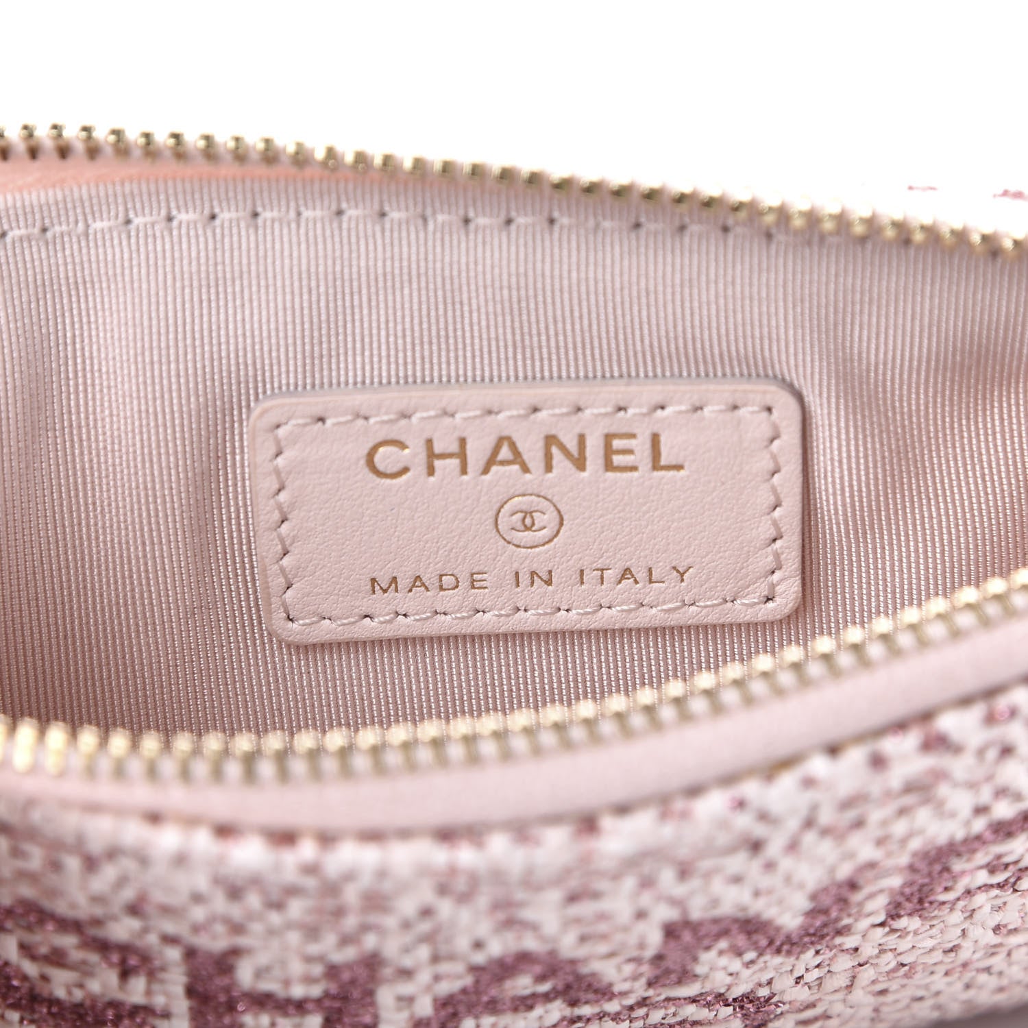 Chanel Woven Straw Raffia Deauville Cosmetic Pouch Pink 6 of 8