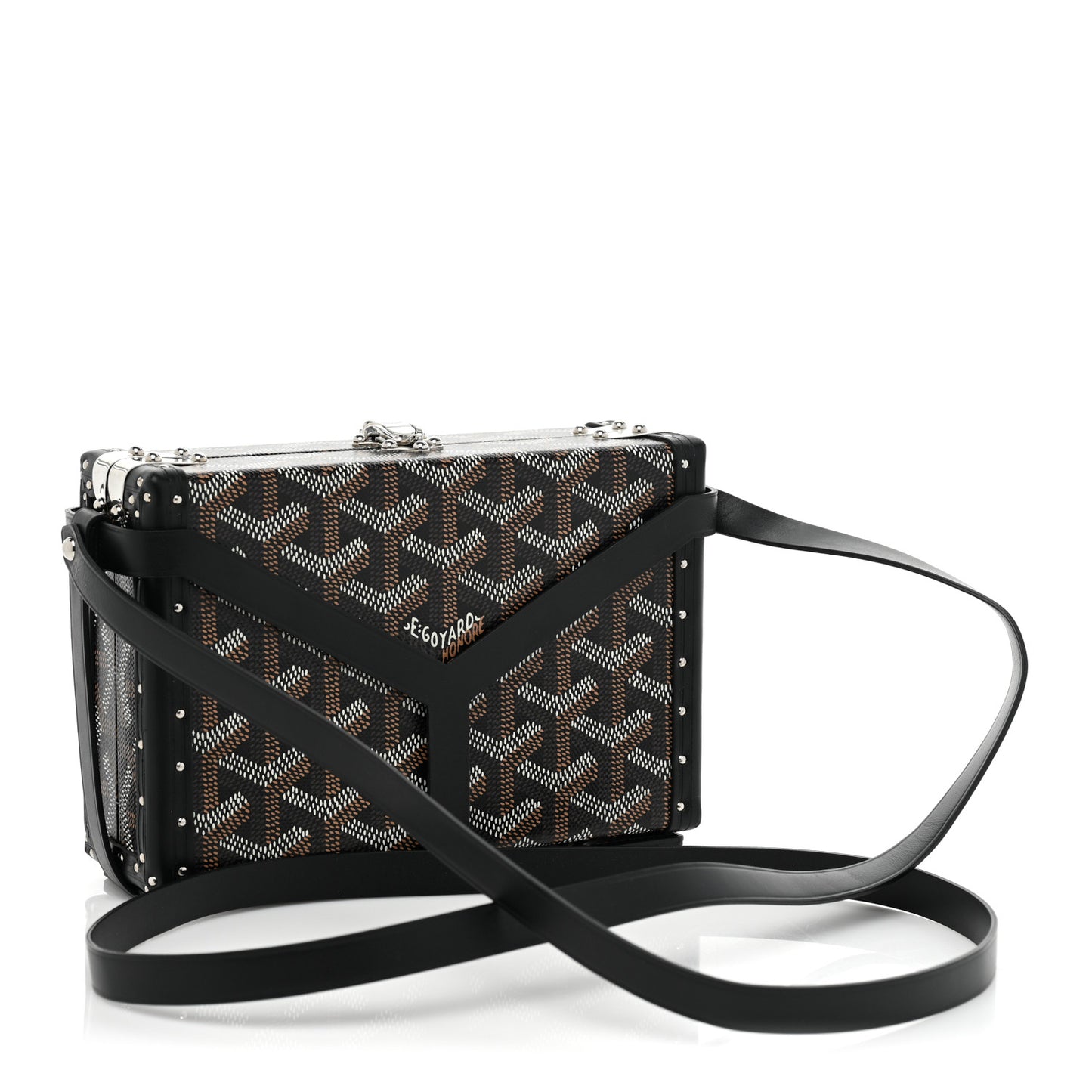 Goyardine Minaudiere Trunk Bag Black