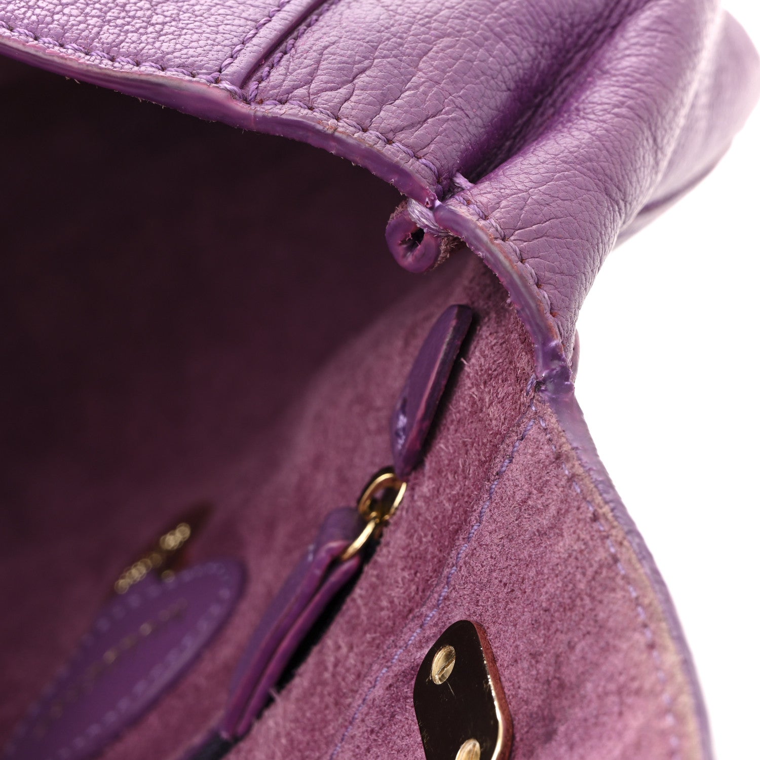 Mulberry Small Classic Grain Calfskin Small Lily Flap Heather 11 of 12