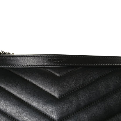Saint Laurent Calfskin Y Quilted Monogram Large Loulou Chain Satchel Black 14 of 21