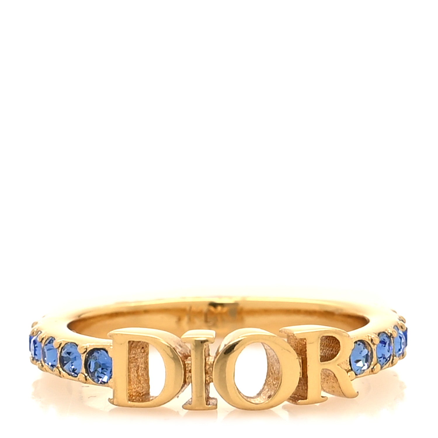 Christian Dior Metal Crystal Dio(R)evolution Ring L 55 7.25 Blue 1 of 4