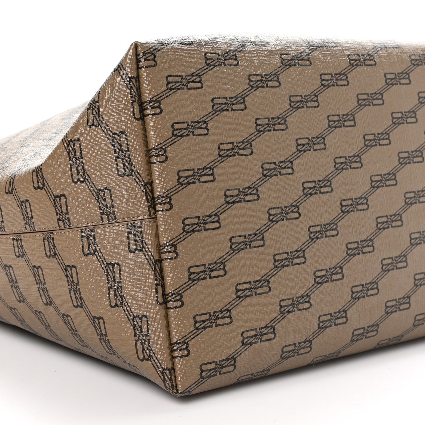 Coated Canvas BB Monogram Large Signature East West Shopper Bag Beige Brown