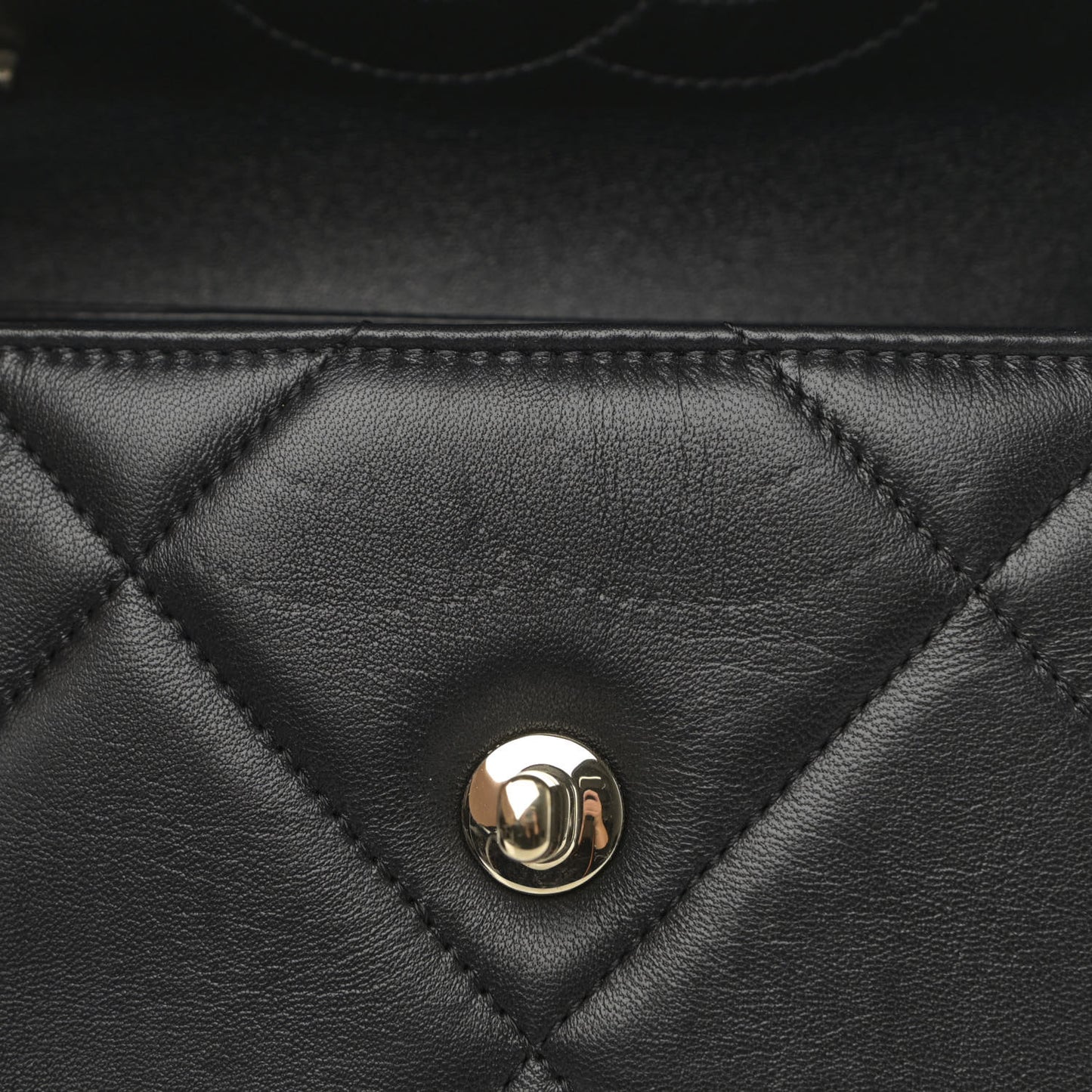 Lambskin Quilted Small Trendy CC Dual Handle Flap Bag Black