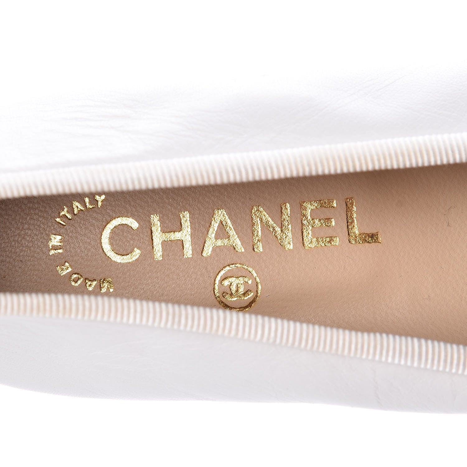 Chanel Lambskin Cap Toe Ballerina Flats 39 White Black 9 of 19