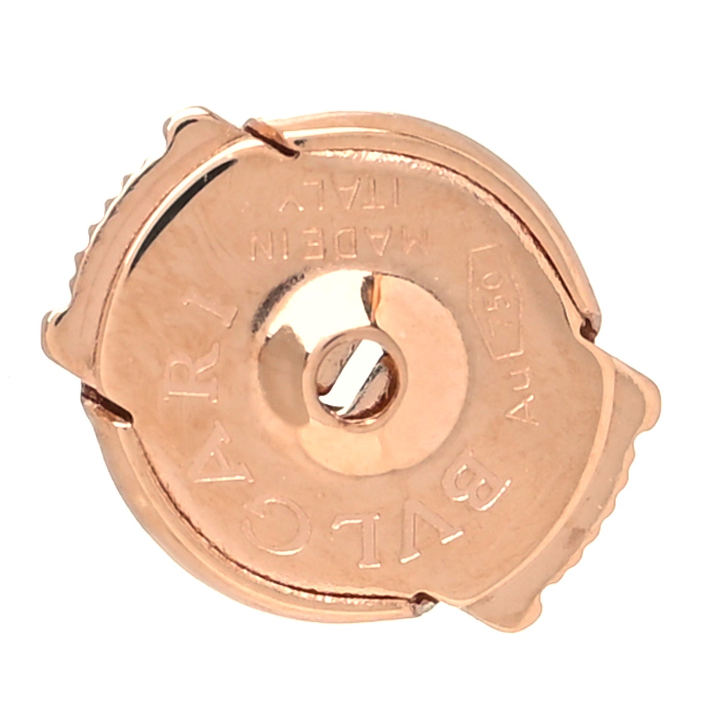 18K Rose Gold Diamond Mother of Pearl Divas' Dream Pave Stud Earrings