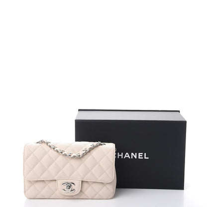 Chanel Caviar Quilted Mini Rectangular Flap Light Beige 8 of 8