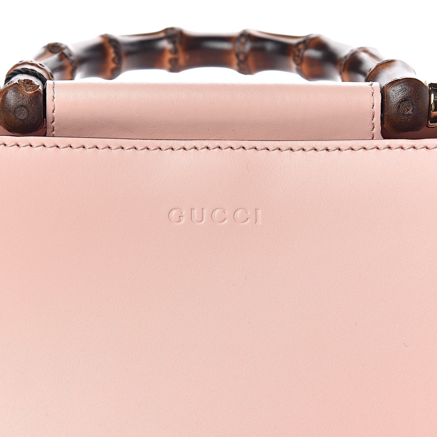 Gucci Nappa Bamboo Web Mini Nymphaea Top Handle Bag Perfect Pink Mystic White 11 of 11