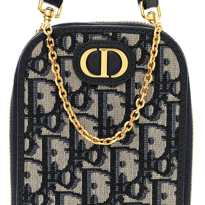 Christian Dior Oblique 30 Montaigne Phone Holder Blue 9 of 12