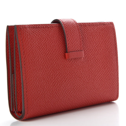 Hermes Epsom Mini Bearn Wallet Rouge De Coeur 3 of 7