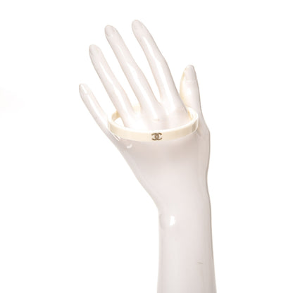 Chanel Resin Metal CC Bangle White 2 of 4