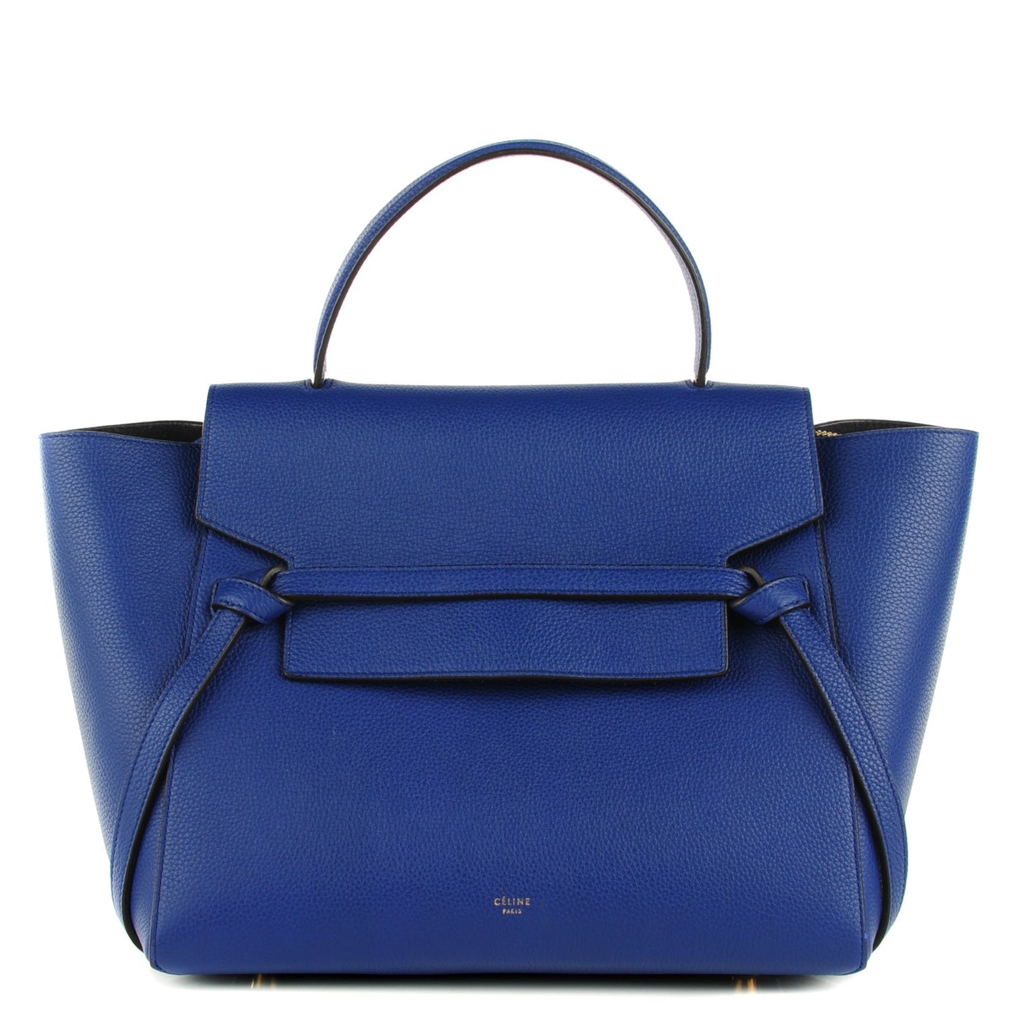 Drummed Calfskin Small Belt Bag Indigo