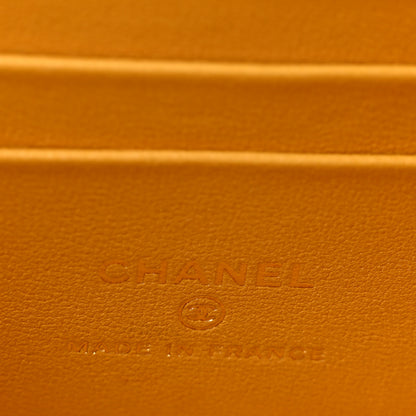Chanel Lambskin Quilted Small Top Handle Vanity Case With Chain Light Brown Yellow 6 of 12