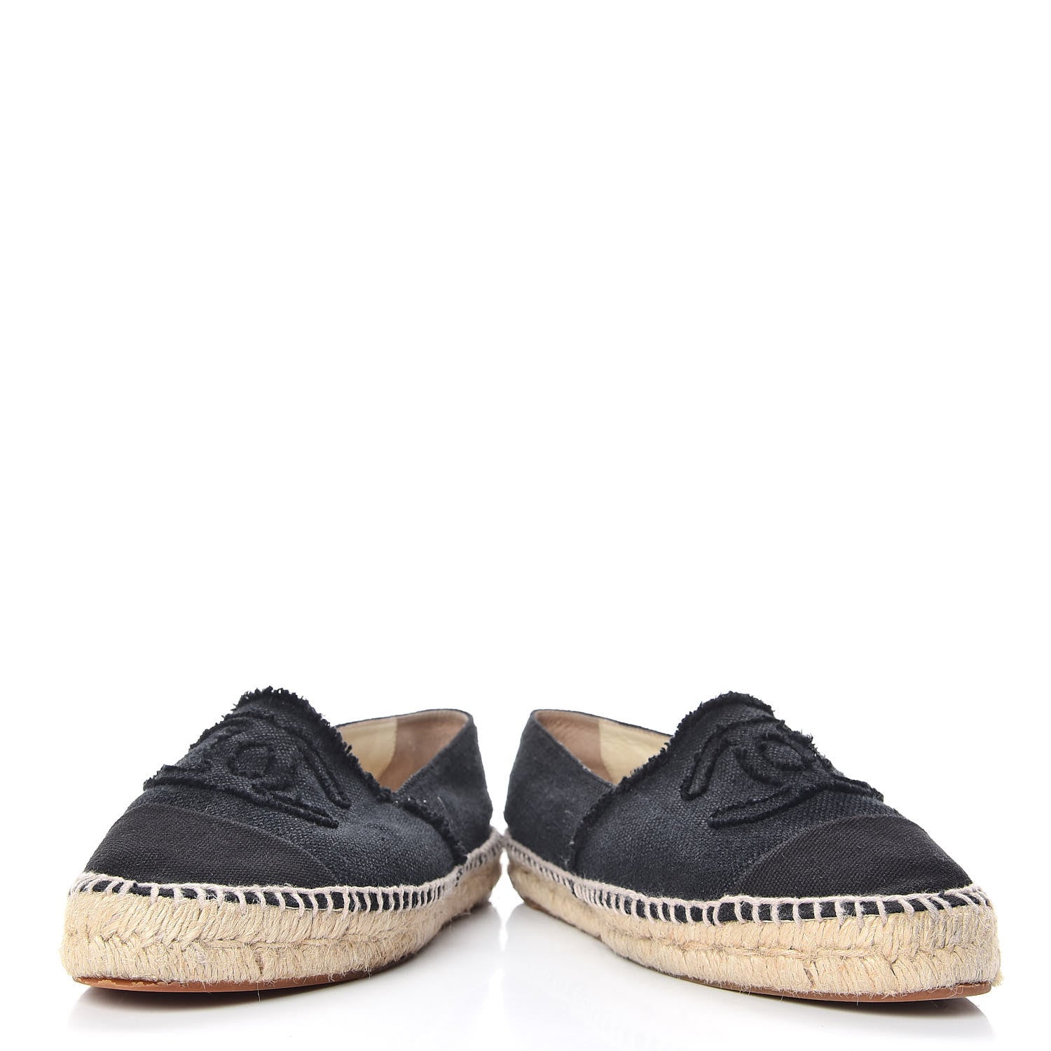 Chanel Canvas CC Espadrilles 38 Black 6 of 13