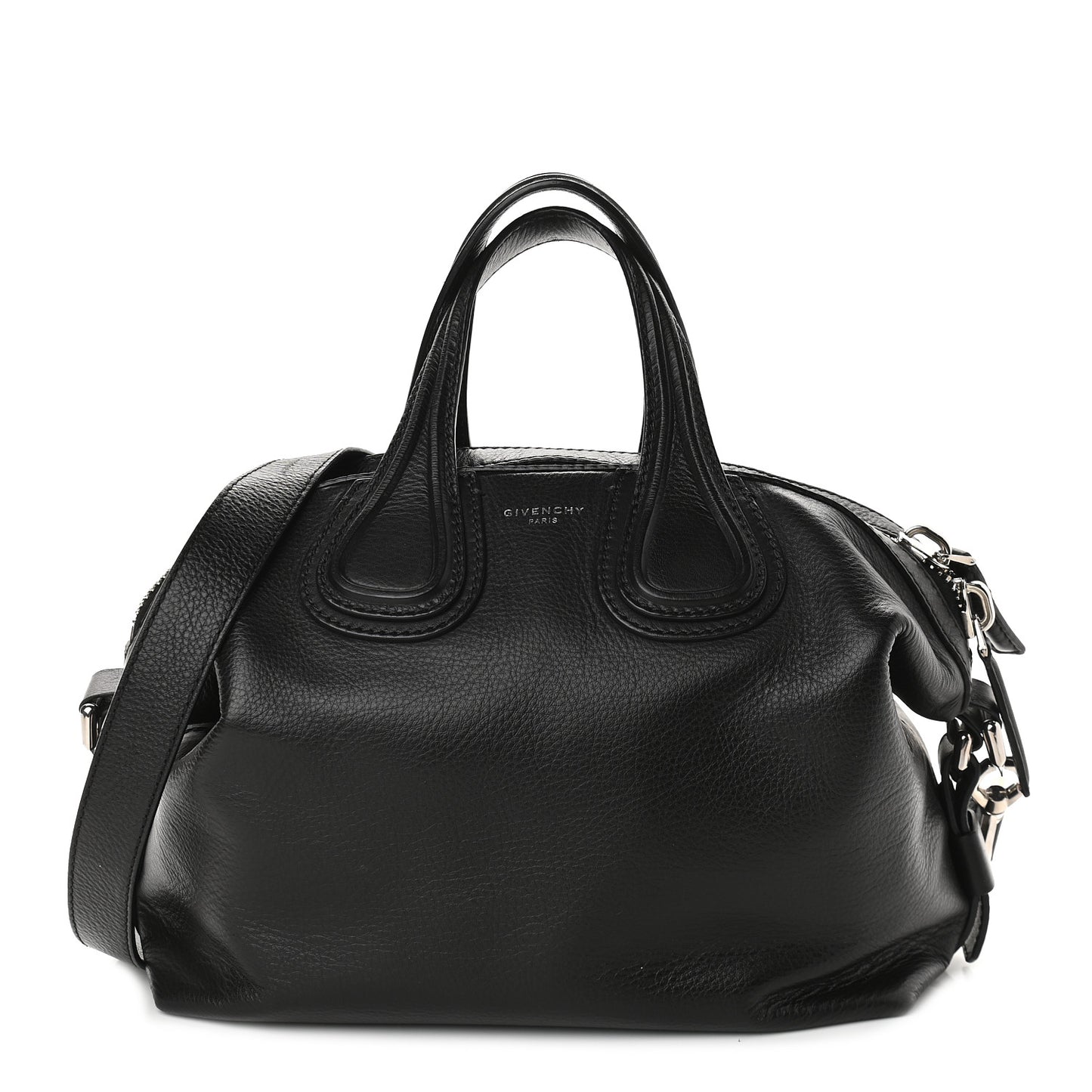 Pebbled Calfskin Small Nightingale Black