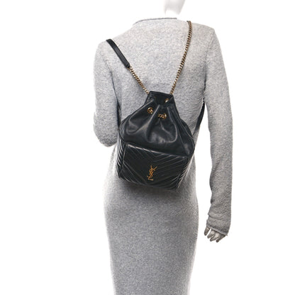 Saint Laurent Lambskin Matelasse Monogram Joe Backpack Black 2 of 10