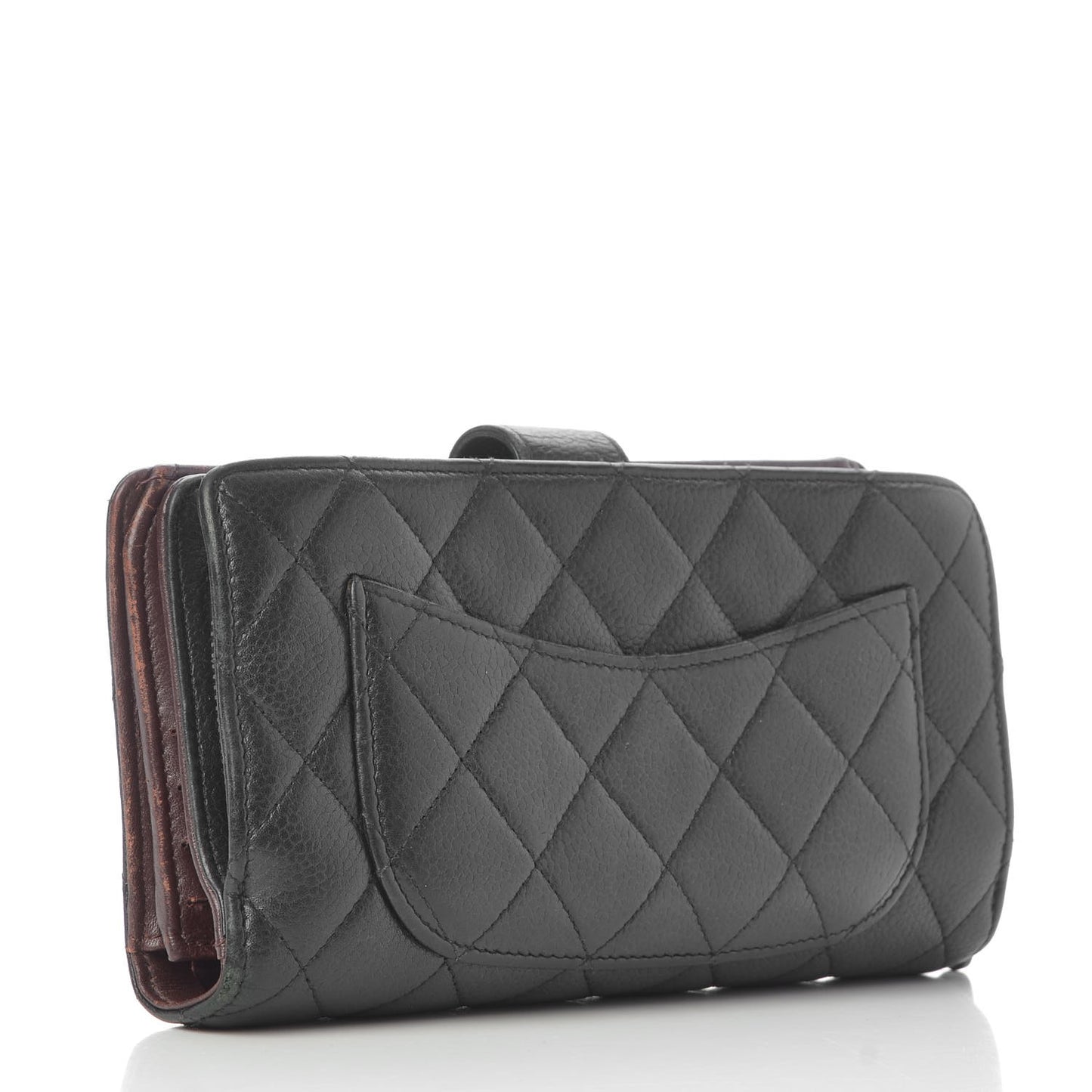 Caviar Quilted CC French Wallet Black