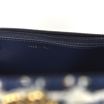 Chanel Tweed Quilted 19 Wallet On Chain WOC Ecru Navy Blue Multicolor 9 of 12