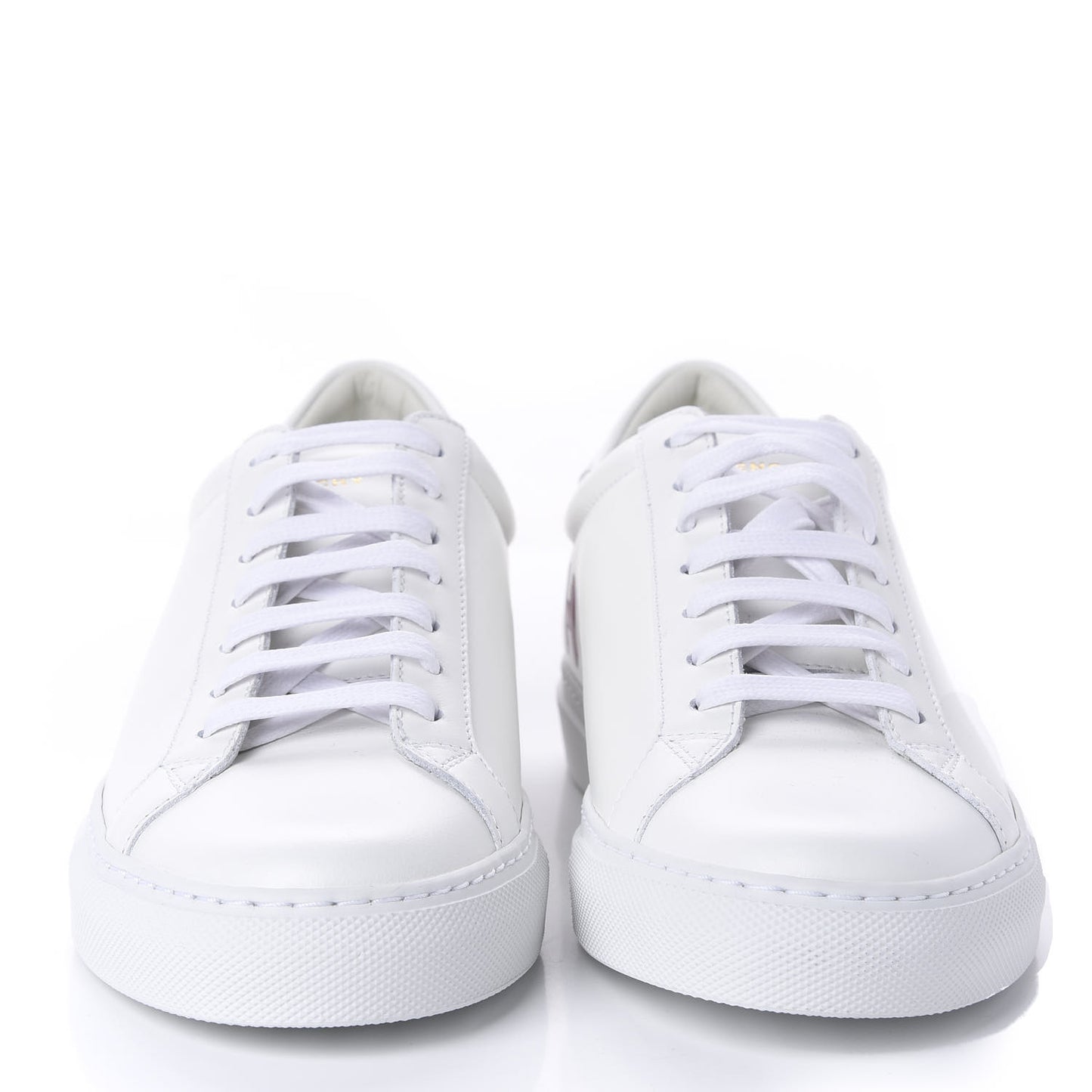 Calfskin Logo Womens Urban Street Sneakers 38 White Red