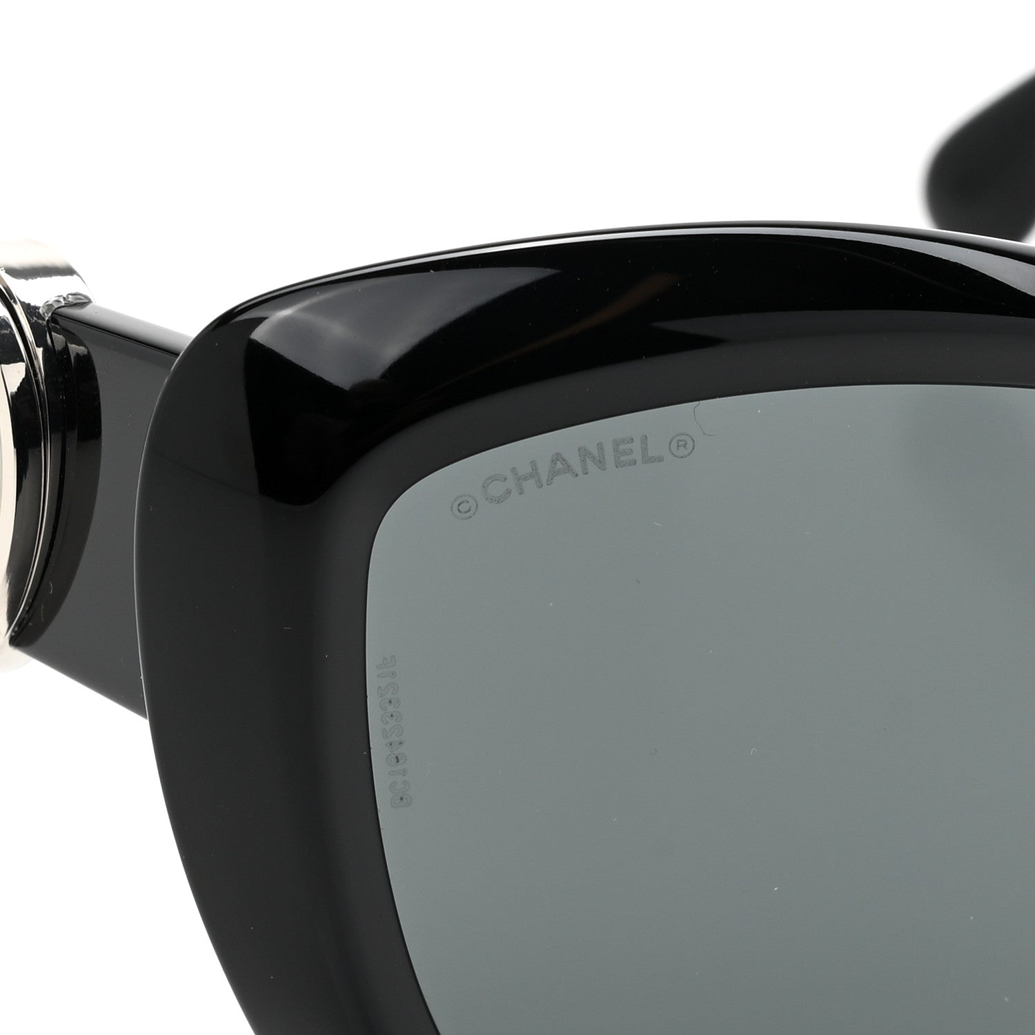 Chanel Acetate Enamel Heart Butterfly Sunglasses 5517 Black 7 of 8