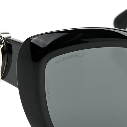 Chanel Acetate Enamel Heart Butterfly Sunglasses 5517 Black 7 of 8