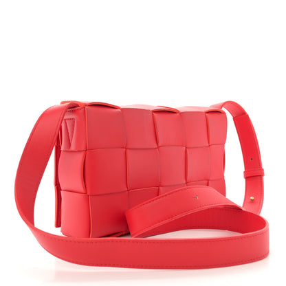 Bottega Veneta Lambskin Maxi Intrecciato Cassette Crossbody Bag Redstone 3 of 11