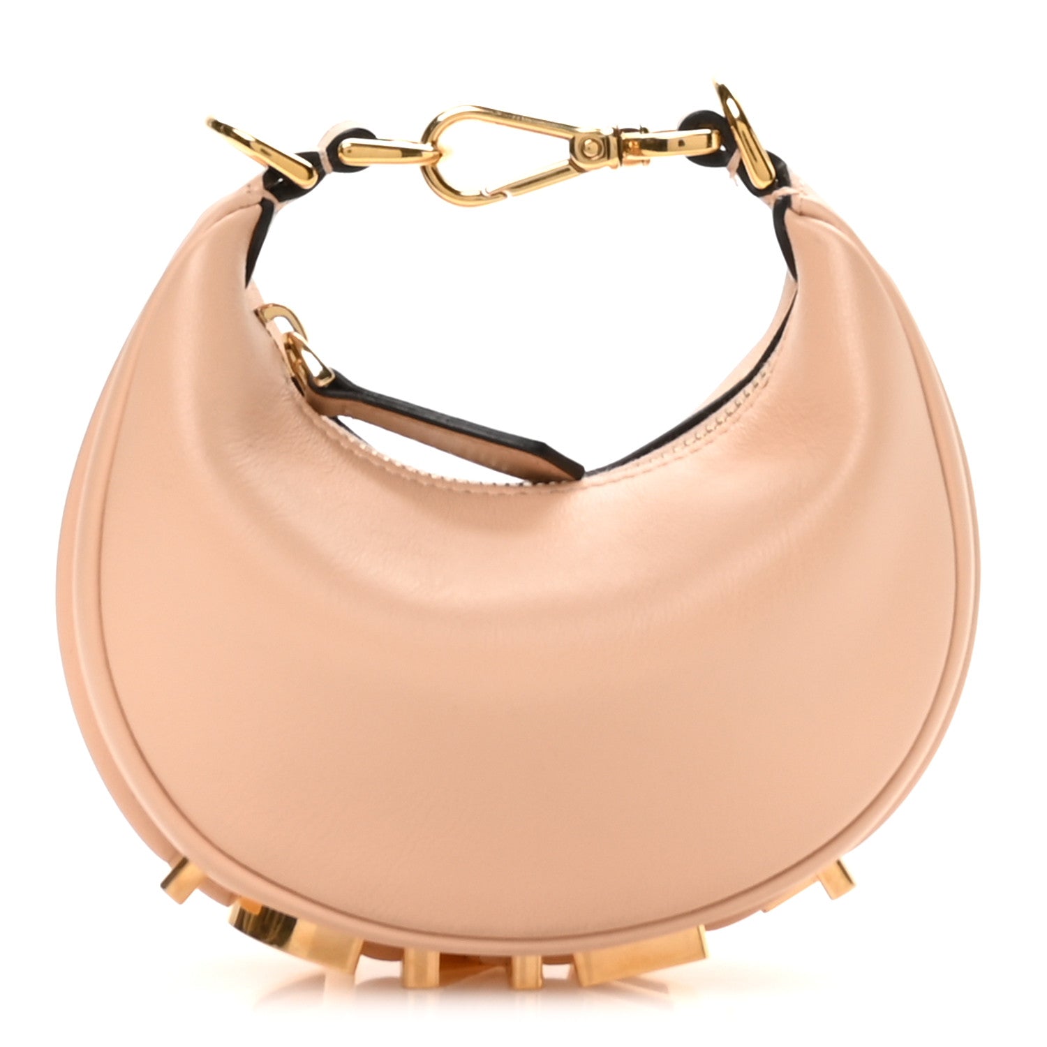 Fendi Vitello Grace Matte Nano Fendigraphy Hobo Charm Light Rose 1 of 10