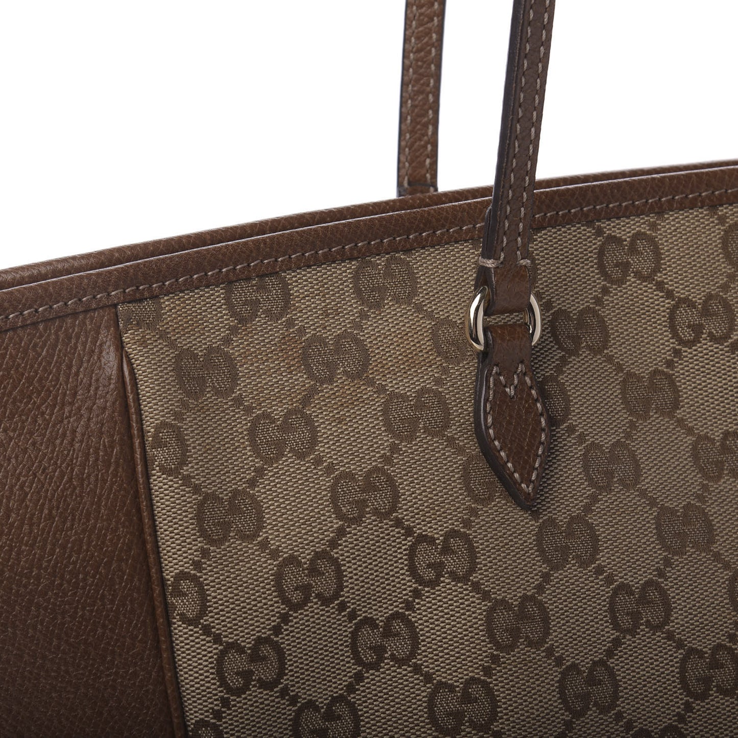 Monogram Medium Bree Zippered Tote Beige Tabacco