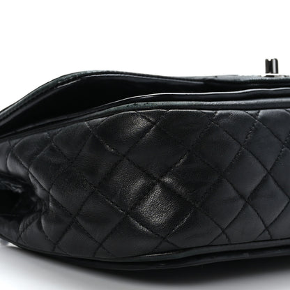 Chanel Patent Quilted Jumbo Classic Twist Flap Bag Black 8 of 9