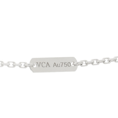 Van Cleef & Arpels 18K White Gold Mother Of Pearl Vintage Alhambra Pendant Necklace 5 of 5