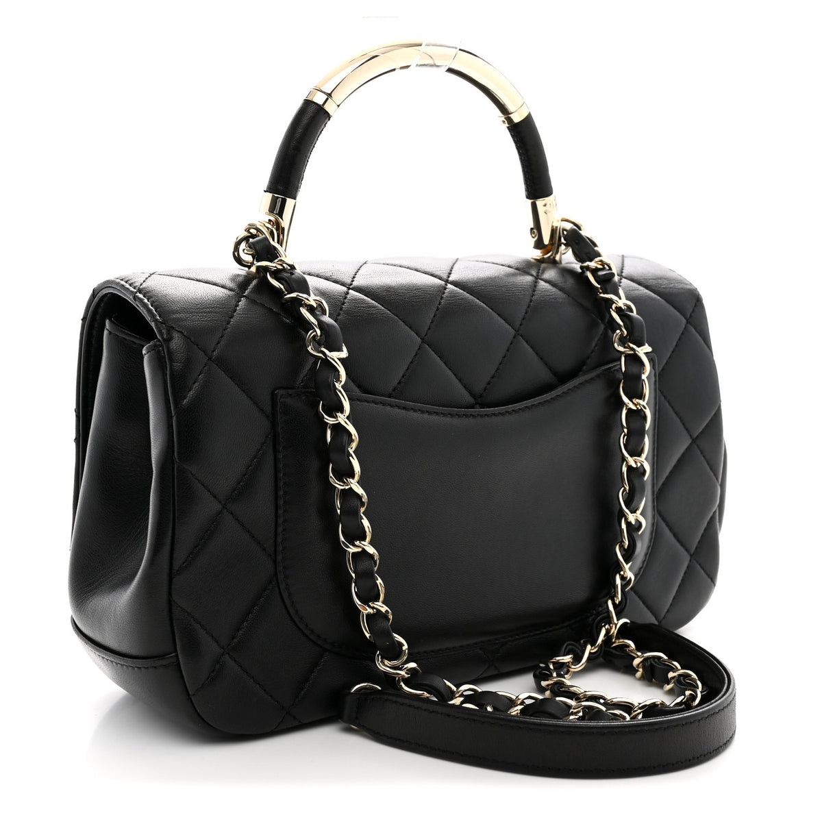 Lambskin Small Carry Chic Flap Black