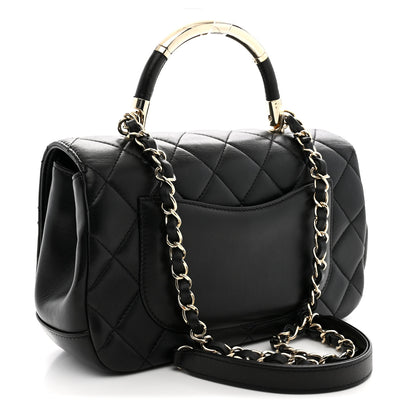 Chanel Lambskin Small Carry Chic Flap Black 3 of 10