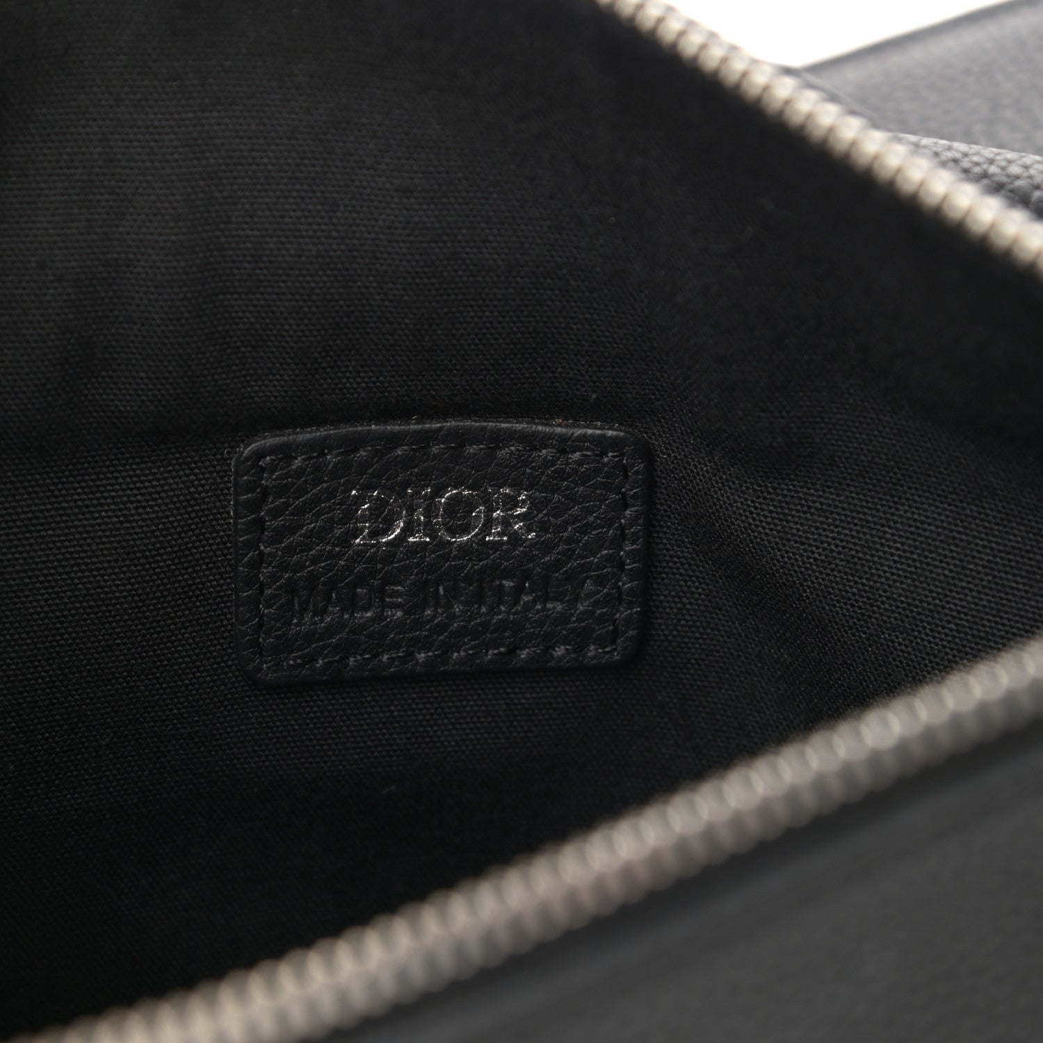 Christian Dior Grained Calfskin Kim Jones Saddle Bag Black 1102937