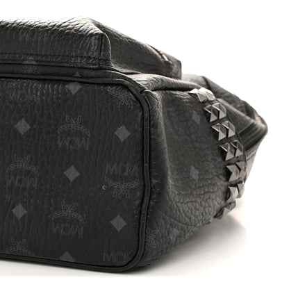 MCM Visetos Small Side Stud Stark Backpack Black 9 of 15
