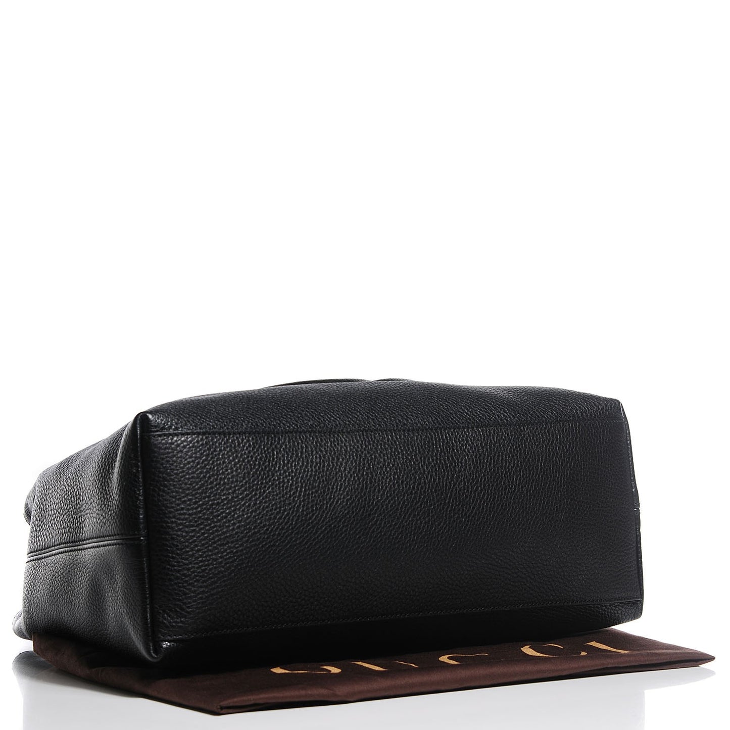 Pebbled Calfskin Medium Soho Chain Shoulder Bag Black