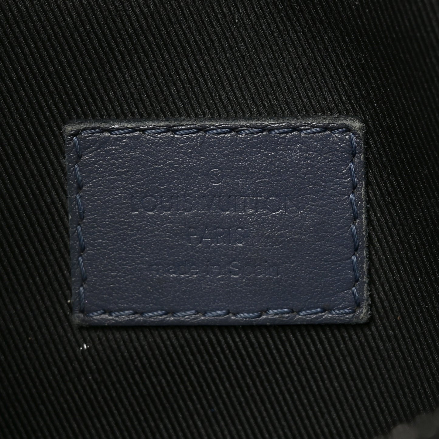 Calfskin Monogram Shadow Discovery Bumbag PM Navy Blue